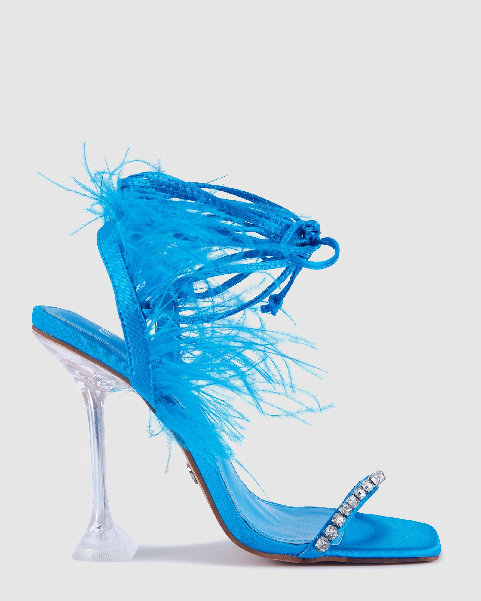 ZEMU BLUE LaceUp Heels Buy Women's HEELS Online Novo Shoes NZ