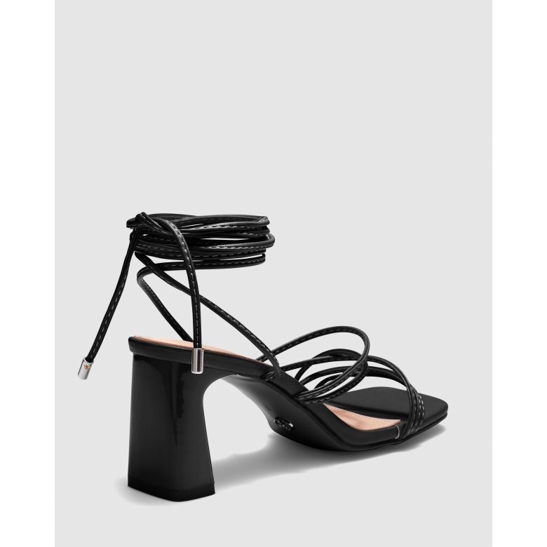 ULANY BLACK Lace Up Heels Buy Women's HEELS Online Novo Shoes NZ